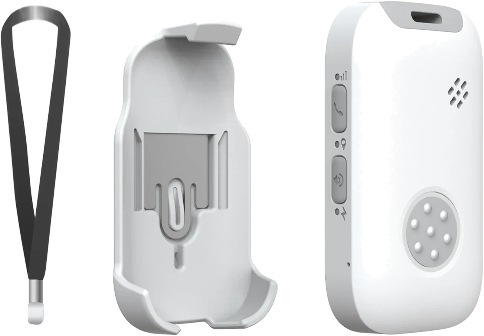 JAMES T9 Pro with lanyard, belt clip and tactile SOS button